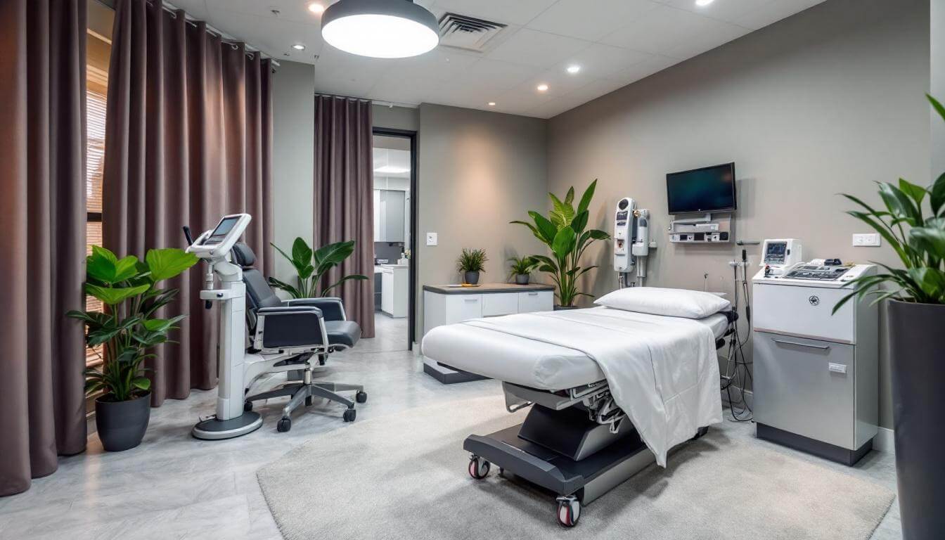 sala de una clínica de fisioterapia
